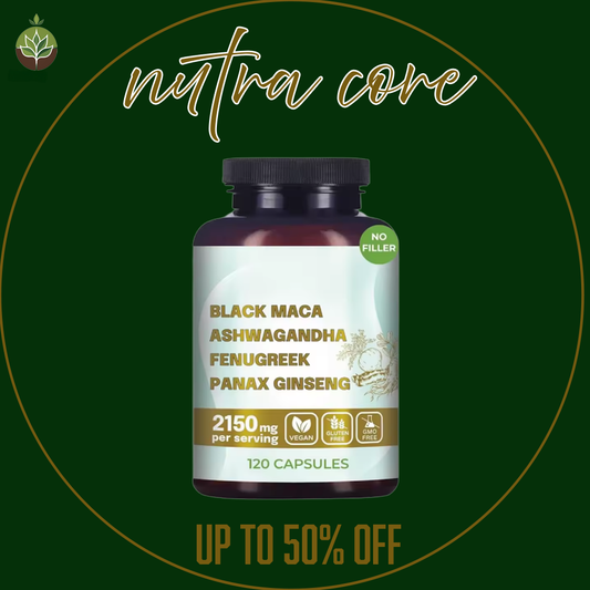 Black Maca Root + Ashwagandha + Panax Ginseng + Fenugreek – 4-in-1 Natural Male Vitality Supplement